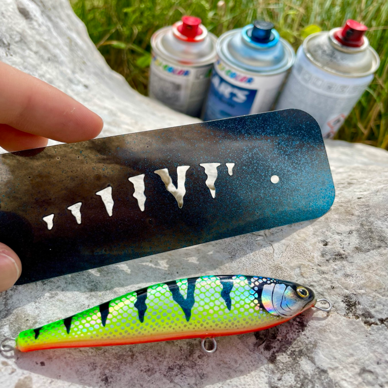 Bandit v5 (4.75 inch) Fishing Lure Airbrush Stencil - Mylar